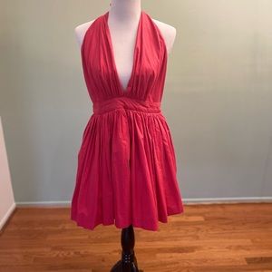 Pinup halter Charlotte Dress in red by hearts and found xl